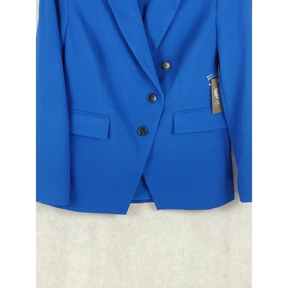 Vince Camuto Womens Blazer Blue Asymmetrical - Picture 5 of 13